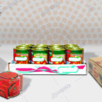 كرتون الاطعمه المعلبه